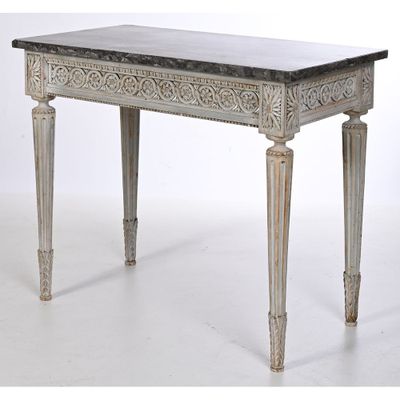 TABLE CONSOLE LOUIS XVI de forme rectangulaire en bois recha… - Photo 1