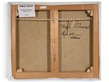 a picture of a wooden frame with a message on it