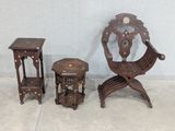 three pieces of furniture sitting next to each other on the floor
