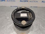 a close up of a metal container with a label on it