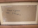 an old picture of a picture with writing on it in a wooden frame