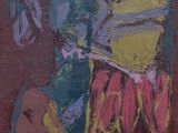 an image of a painting of a woman sitting on a chair