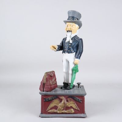 figurine of a man in a military uniform standing on a box