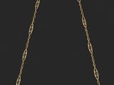 un collier en or dont la chaîne a été coupée en deux