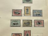 a lot of stamps that are on a piece of paper