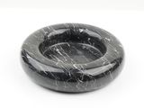 black marble ashtray on white background with white background