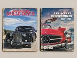 two books on the cover of rolls royce and european cars