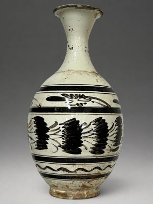 Vase de type Cizhou en grès émaillé, école Yuan de Chine, 13…
