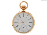 une image montrant un gros plan d'une montre de poche avec des chiffres romains