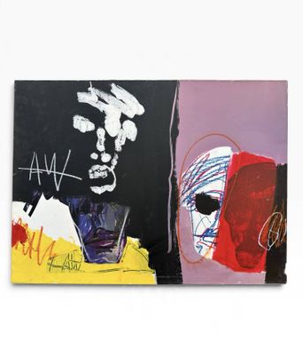 an image of a painting of a man and a woman on a white background