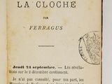 an open book with a picture of a clock on the cover
