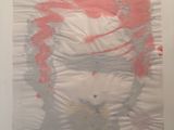 a picture of a woman with red hair on a piece of paper