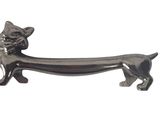 silver plated dachshund dog broochle pin