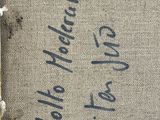 a picture of a wooden frame with a message on it