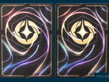 two cards that have a picture of a star trek logo on them