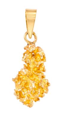 un pendentif en or orné d'un bouquet de cristaux de citrine