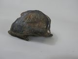 a small rock that has a picture of a man on it