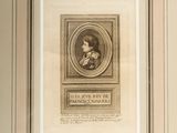 an old picture of a portrait of a man in a frame