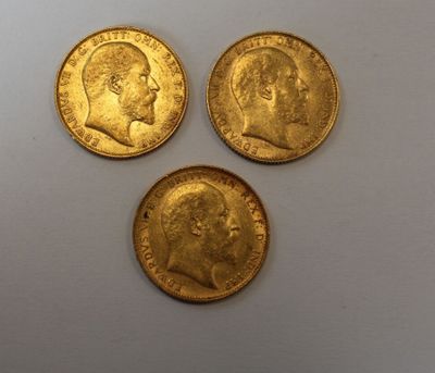 Trois SOUVERAIN en or datées 1907 - Photo 1