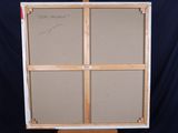 a picture of a easel with a drawing on it
