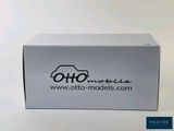 a white box that has a black logo on it