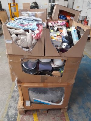 a cardboard box that has a bunch of items inside of it