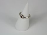 sterling silver ring with garnetite stone