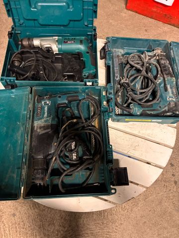 MAKITA - lot de 3 perforateurs burineur filaire HP2071F, HR2300 E...