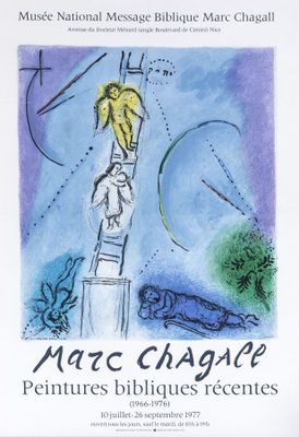 L'affiche d'un concert à Paris montre l'image d'un homme debout au sommet d'une échelle