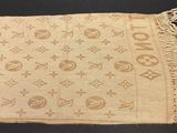 louis vuitton monograme scarf with fringes