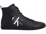 black high top sneakers with logo