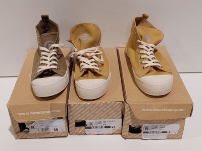 Lot de 3 - BENSIMON - Baskets montantes Stella - Toile de co…