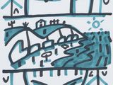une image représentant le dessin d'un homme tenant un couteau à la main