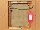 a picture of a picture frame with a red tag on it