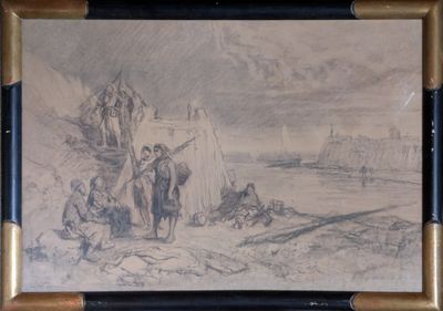 Louis TESSON (1820-1870) Retour de pêche