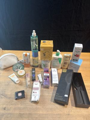 many different types of skin care products laid out on a table