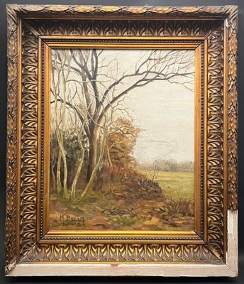 M. BERGEY (XXe siècle) Lisière de bois en hiver