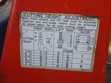 an image of a sign on the side of a red machine
