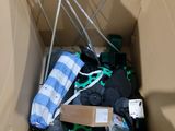 a cardboard box with a bunch of items inside of it
