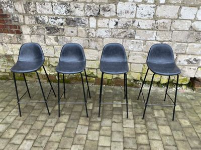 4 Tabourets Gris Occasion