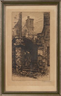 une image représentant un dessin de château dans un cadre