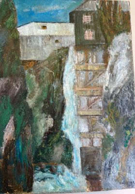 GUY BARDONE (1927-2015). Les Moulins.