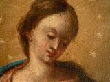 an image of a painting of a woman holding a cat