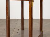 an image of a small wooden table with a drawer on top of it