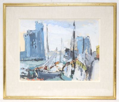 Charles PORTEL (1893-1954). Port de la Rochelle.