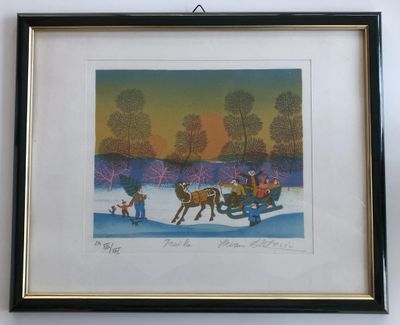 PETROVIC Stevan, Troïka, lithographie, EA, N°13/2, 24x27 cm …