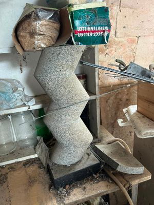 a stack of bread sitting on top of a table