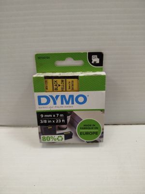 dymo black on white label tape
