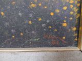 a picture of a painting with yellow flowers on it