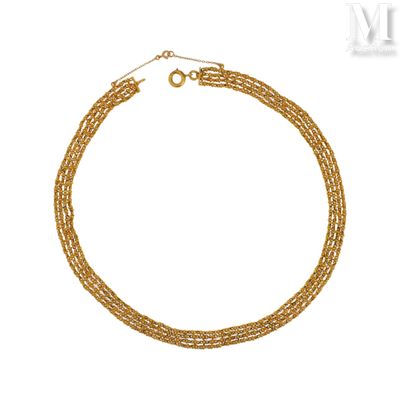 Collier Collier en or jaune 18K (750°/°°) formé de quatre ra…